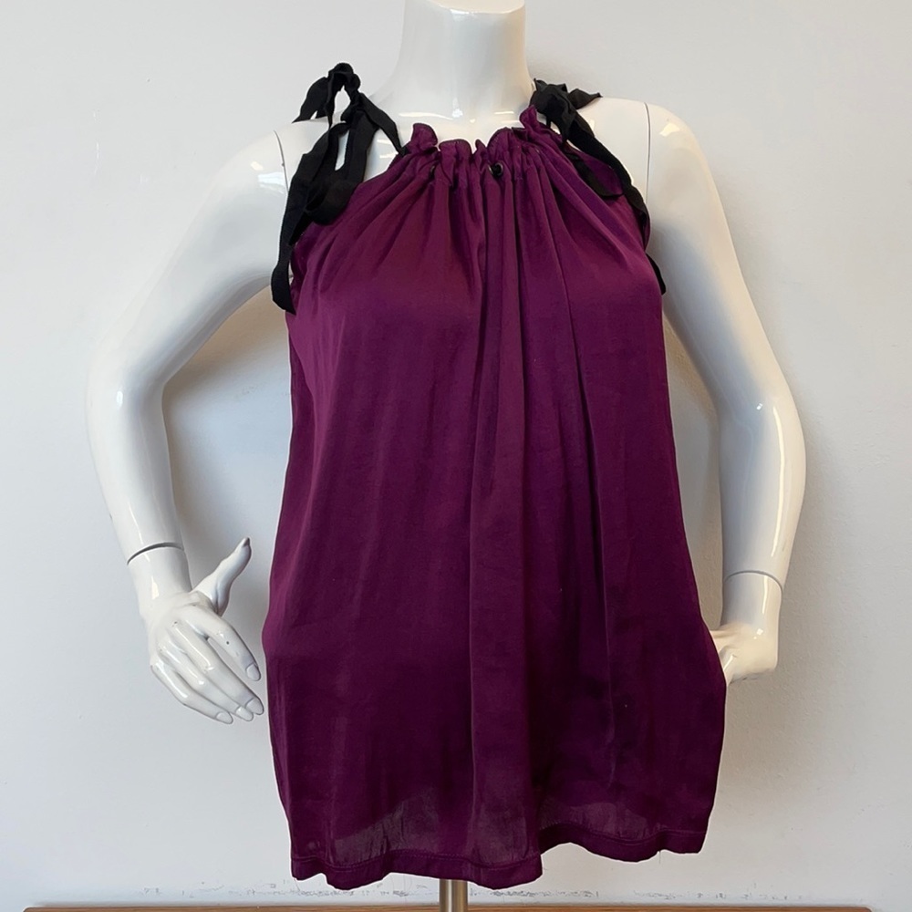Lanvin purple tie top